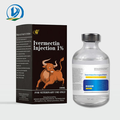 Injeção injetável veterinária do repelente de insetos das drogas da injeção de Ivermectin 1% para o gado