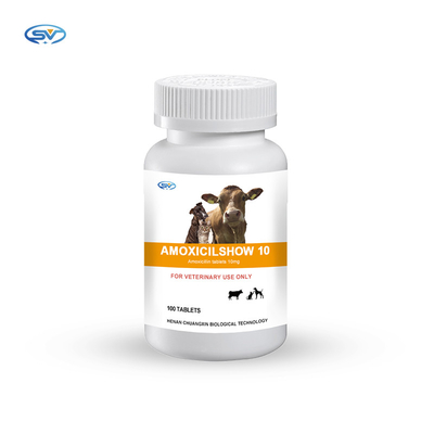 A amoxicilina veterinária da medicina veterinária da tabuleta da taça marca 10mg antiviroso para o cão