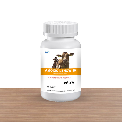 A amoxicilina veterinária da medicina veterinária da tabuleta da taça marca 10mg antiviroso para o cão