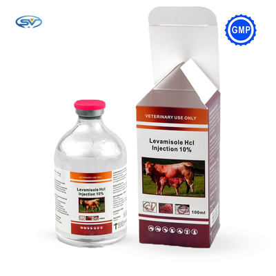 A injeção injetável veterinária 10% do Hcl de Levamisole das drogas para o gado paire cavalos das cabras dos carneiros do camelo