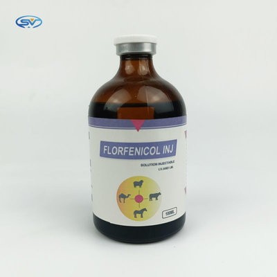 Drogas Florfenicol injetável 20% Inj da medicina veterinária para efeitos Anti-inflamatórios e antipiréticos