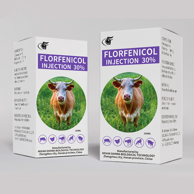 Antibióticos injetáveis veterinários das drogas 50ml 100ml da injeção de Florfenicol 30% para animais