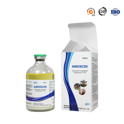 Drogas antiparasitárias veterinárias da injeção 100ml da amoxicilina para as vias respiratórias do gado