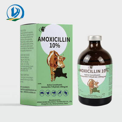 Paire a injeção intramuscular da amoxicilina das drogas 150mg/ml 10% da medicina veterinária