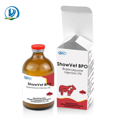 Drogas injetáveis veterinárias da injeção 5% de Buparvaquone para gatos dos cães das cabras dos carneiros das vitelas do gado