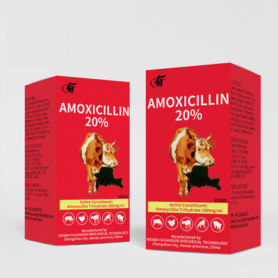Fonte injetável veterinária da injeção da amoxicilina 20% das drogas dos fabricantes chineses